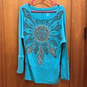 Wrangler turquoise top
